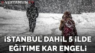 İstanbul ve birçok ilde yüz yüze eğitime kar engeli