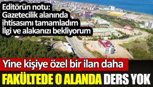 Fakültede olmayan ders için kişiye özel ilan açtılar