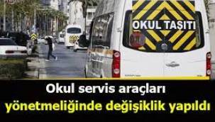 Okul servis araçları yönetmeliği değişti