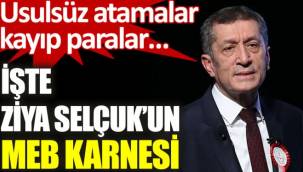 İşte Ziya Selçuk’un MEB karnesi: Usulsüz atamalar, kayıp paralar…