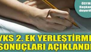 YKS ikinci ek yerleştirme sonuçları açıklandı