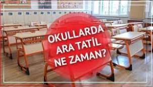 Ara tatil 15 Kasım'da başlıyor