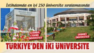 İstihdamda en iyi 250 üniversite sıralamasında Türkiye'den iki üniversite