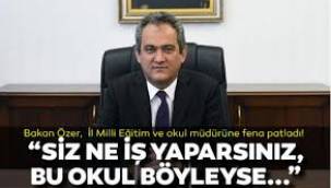Bakan Özer öğrencilerin içinde azarladı