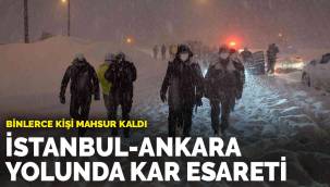 İstanbul - Ankara yolu trafiğe kapatıldı