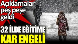 Tam 32 ilde eğitime kar engeli