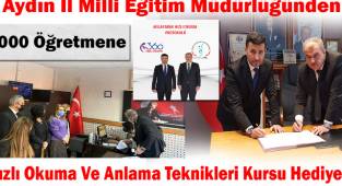 Aydın İl Milli Eğitim Müdürlüğünden 5000 Öğretmene Hızlı Okuma Ve Anlama Teknikleri Kursu Hediyesi