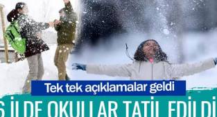 Son dakika... 6 ilde okullar tatil edildi