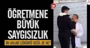 Öğretmene yapılan saygısızlık tepki topladı!