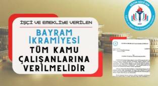 Eğitimin Gücü -Sen: Bayram İkramiyeleri Bütün Kamu Personeline Ödenmelidir