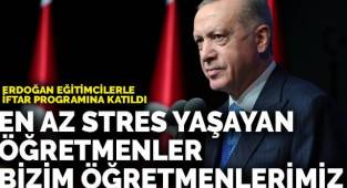Erdoğan'dan flaş açıklama: En az stres yaşayan öğretmenler bizimkiler