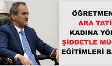 Öğretmene kadına şiddetle mücadele eğitimi
