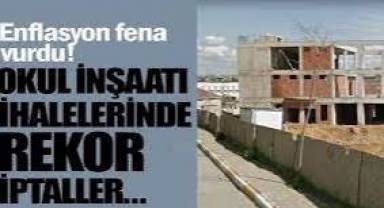 Enflasyon fena vurdu! Okul inşaatı ihalelerinde rekor iptaller...