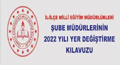 İl/İlçe Millî Eğitim Müdürlükleri Şube Müdürlerinin 2022 Yılı Yer Değiştirme İşlemleri Duyurusu