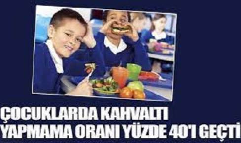 Çocuklarda kahvaltı yapmama oranı yüzde 40'ı geçti