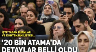 20 bin öğretmen atanacak: İşte taban puanlar ve kontenjan listesi