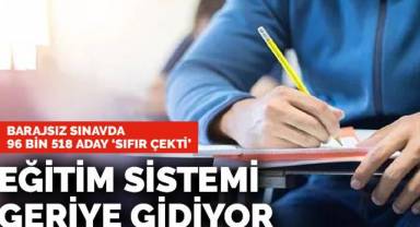 Barajsız sınavda 96 bin 518 aday 'sıfır çekti': Eğitim sistemi geriye gidiyor