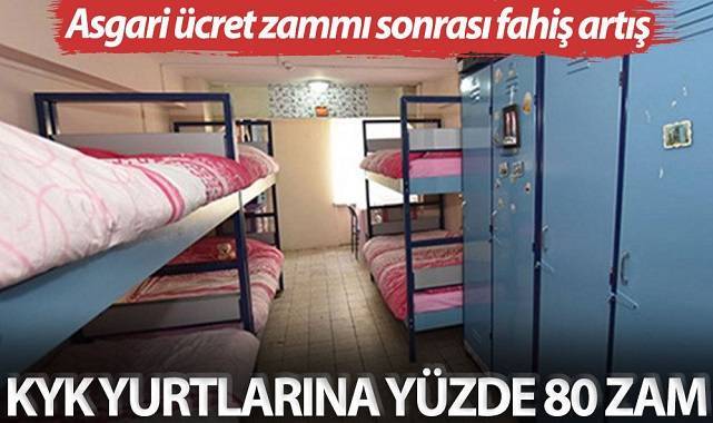 KYK yurtlarına yüzde 80 zam