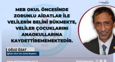 MEB okul öncesinde zorunlu aidatlar ile velilerin belini bükmekte, veliler çocuklarını anaokullarına kaydettirememektedir.