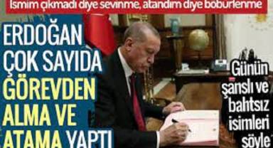 Erdoğan çok sayıda görevden alma ve atama yaptı