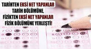 Fizikten eksi net yapanlar fiziğe tarihten eksi net yapanlar tarih bölümüne girdi