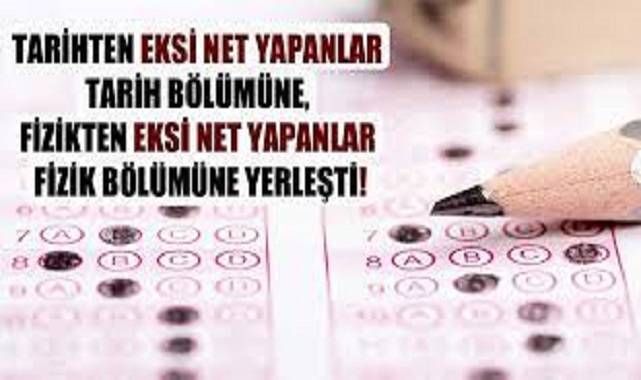 Fizikten eksi net yapanlar fiziğe tarihten eksi net yapanlar tarih bölümüne girdi
