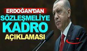 Sözleşmeliye kadro nasıl olacak? Erdoğan’dan açıklama