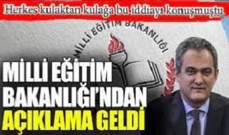 MEB'ten açıklama geldi. Herkes kulaktan kulağa bu iddiayı konuşmuştu