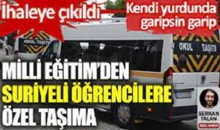 Milli Eğitim’den Suriyeli öğrencilere özel taşıma: İhaleye çıkıldı