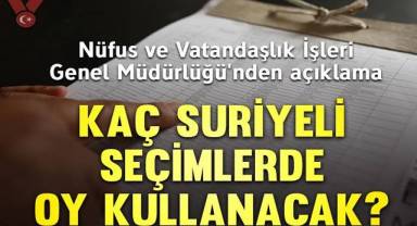 Nüfus ve Vatandaşlık İşleri Genel Müdürlüğü’nden vatandaşlık verilen Suriyeli sayısı açıklaması