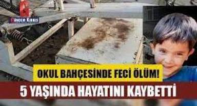 Okul bahçesinde feci ölüm: 5 yaşındaki çocuk basketbol potalarına sıkıştı