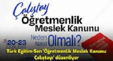 Türk Eğitim Sen Genel Merkezi Öğretmenlik Meslek Kanunu Çalıştayı Düzenliyor
