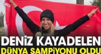 Deniz Kayadelen Dünya Buz Yüzme Şampiyonası’nda dünya şampiyonu oldu