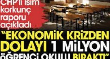 Ekonomik krizden dolayı 1 milyon öğrenci okul bıraktı