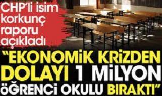 Ekonomik krizden dolayı 1 milyon öğrenci okul bıraktı