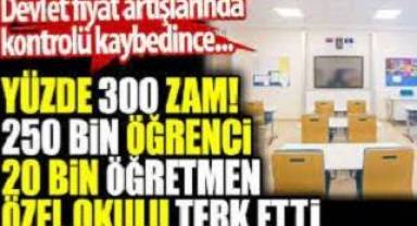 250 bin öğrenci 20 bin öğretmen özel okulu terk etti