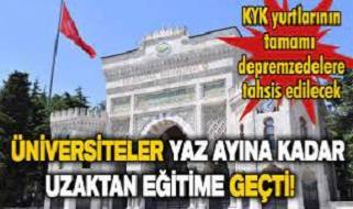 Bütün üniversiteler yaz aylarına kadar uzaktan eğitim yapacak