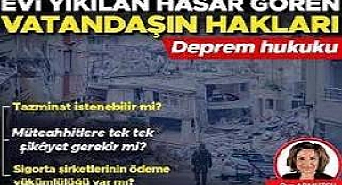 Deprem hukuku: Evi yıkılan hasar gören vatandaşın hakları