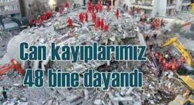 Depremde can kaybı 48 bine dayandı