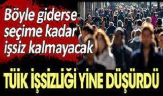 TÜİK işsizliği düşürdü!