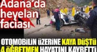 Adana'da otomobilin üzerine kaya devrildi... 4 öğretmen yaşamını yitirdi