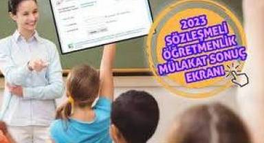 Sözleşmeli öğretmen sözlü sınav sonuçları açıklandı