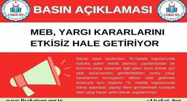 Liyakat-Sen'in yargı kararlarıyla ilgili basın açıklaması