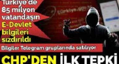 Türkiye'de 85 milyon vatandaşın E-Devlet bilgileri sızdırıldı.