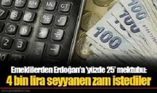 Türkiye Emekliler Derneği'nden Erdoğan'a mektup! 4 bin TL seyyanen zam talebi