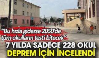 Bu hızla giderse 2050’de tüm okulların testi bitecek