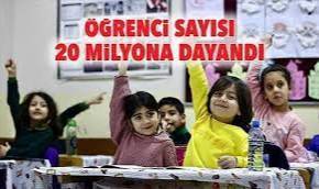 Öğrenci sayısı 20 milyona dayandı