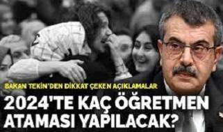 2024'te kaç öğretmen ataması yapılacak?