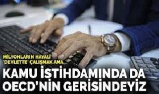 Kamu istihdamında da OECD'nin gerisindeyiz