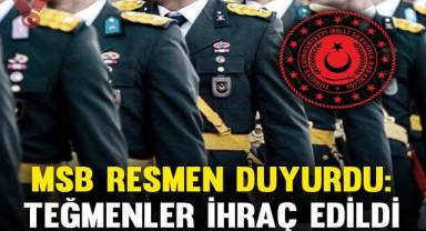 MSB resmen duyurdu: Teğmenler ihraç edildi